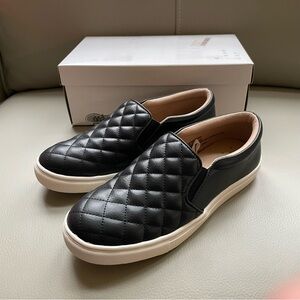 a new day Black Quilted Slip-On Flats